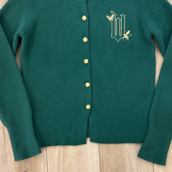 Wicked by Paul Tazewell Emerald Green Gold Button Embroidered Cardigan Small - Picture 4 of 15